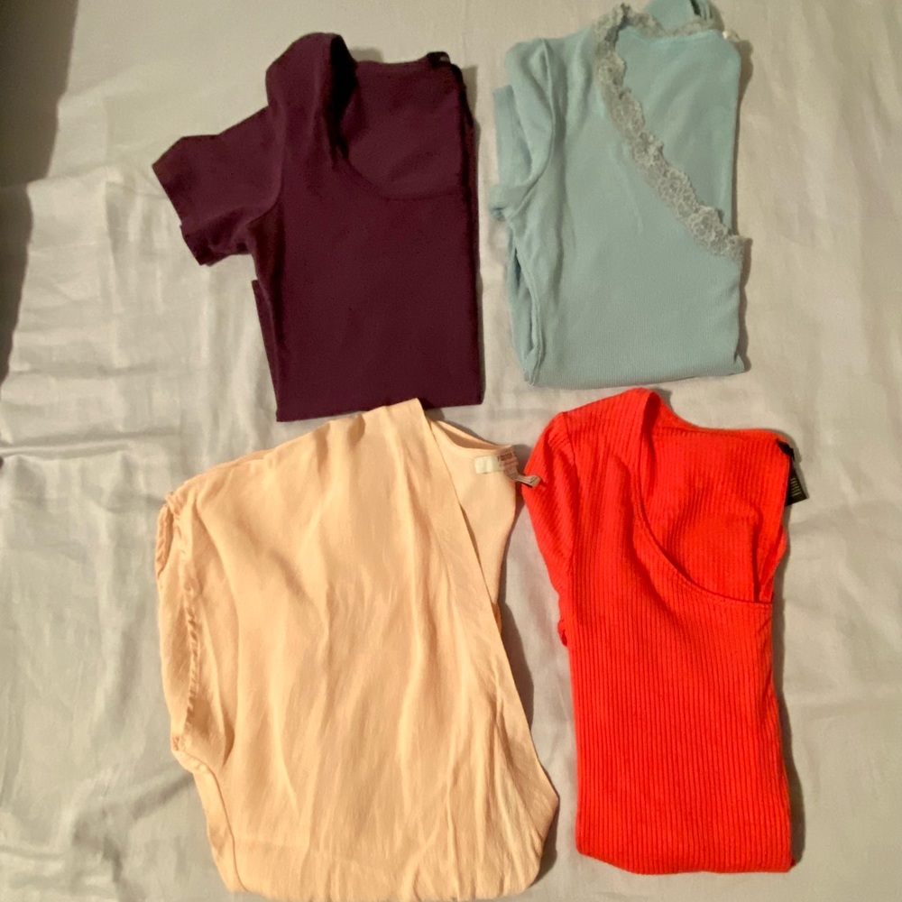 4/size Small Bodysuits. Various brands & colors